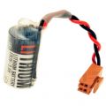 TOSHIBA ER3V/3.6V C52005 Lithium Battery 3.6 Volts 2 Pins connector